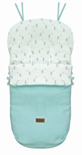 Jané Nest Plus Slight, Saco Convertible en Colchoneta, Cintas de Sujeción a la Silla, Algodón, Universal, Transpirable, Azul