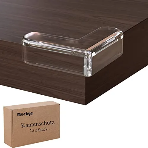 Meekye 20 PCS Protectores de Esquinas para Bebes Muebles, Protectores Esquinas Bebe Protector Cajones Transparentes con Adhesivo, Protección de Muebles para niños y Ancianos