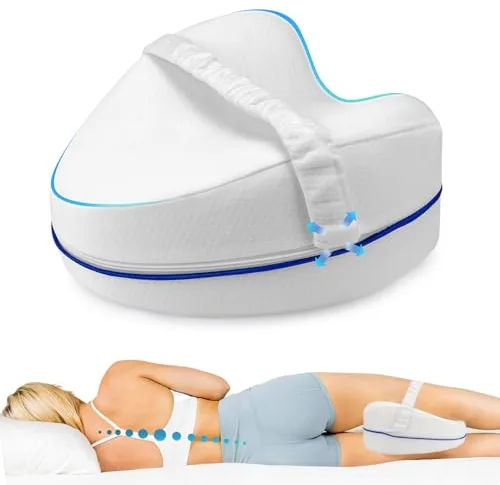 Kawaology Almohada ortopédica para Las Rodillas para Dormir de Lado I Almohada ortopédica para Las piernas para un sueño sin Dolor I Almohada ergonómica de posicionamiento del Cuerpo con Espuma