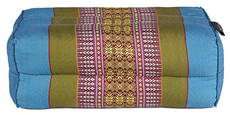 ANADEO YogaProducts Standard - Cojín Zafu Estándar para Yoga y Meditación - Kapok 100% Natural de Alta Densidad - Comodidad y Firmeza - Estabilidad al Sentarse - Majorelle Verde Azul - X1