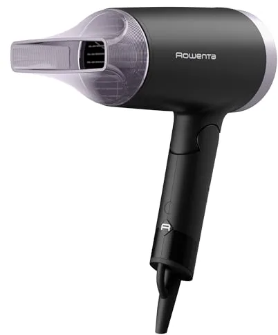 Rowenta Express Style Secador de Pelo, Tecnología de Alta Eficiencia y Ahorro de Energía, Boquilla Concentradora, Ajustes de Secado Sencillos, Golpe de Aire Frío, Mango Plegable, Apto para Viajes
