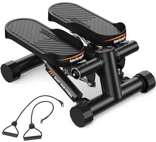 Sportsroyals Mini Steppers para Ejercicio, Passo per Scale con fasce di resistenza, con capacità di Peso di 150 kg (01-Mini Stepper)