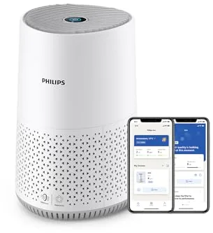 Philips Purificador de Aire Serie 600, Eficiencia Energética, Sensor Inteligente, Ideal para Alérgicos, Filtro HEPA 99,97%, Cubre Hasta 44 m², Control por App Philips Air+, Blanco (AC0651/10)