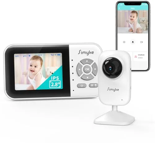 Simyke Vigilabebes con Camara WiFi y Pantalla de 2,8