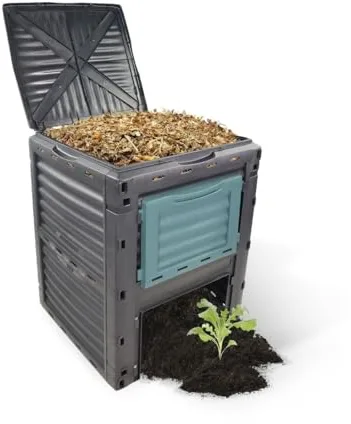 Mobiclinic®, Compostador de jardín, Biobin, Sin Gastos adicionales, 300l, Eco-Friendly, Transformador residuos, Herramientas, Rejillas ventilación, Convierte en abono Natural.