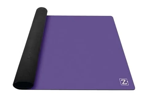 ZACATRUS Tapete Mini Morado de Neopreno, 90 cm x 60 cm, Amatista, Tapete de Juegos de Mesa, Antideslizante, Tapete de Cartas, Enrollable