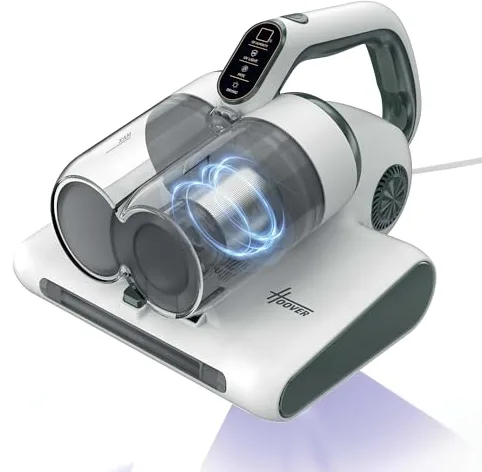 Hoover Aspirador de Mano HMC5 para Colchones: limpieza eficaz, 4 funciones automáticas: Beat&Roll, aspirado, luzUV y secado. Modelo ligero y manejable. Elimina el polvo en colchones, sofás, tapicerías