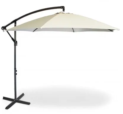 Pincho Sombrilla Terraza Exterior 300 cm – Parasol Excentrico con Manivela – Protección UV50+ – Sombrilla Basculante e Inclinable 360° – Resistente y Estable para Terraza, Jardín y Exterior