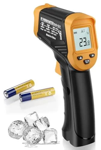 Termómetro Infrarrojo (Termómetro no humano), Pistola de Temperatura Láser Digital Sin Contacto -50°C-600°C (-58°F-1112°F), para Moto, Coche, Cocina, Dulce, Parilla, Pizza