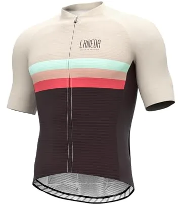 LAMEDA Maillot con Mangas Cortas Ciclismo Hombre MTB Camisetas Ciclismo para Hombre Transpirable Liegro Secado Rápido Jersey Bicicleta Bici Suave MC-M