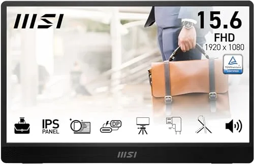 MSI Pro MP161 E2U Monitor portátil Full HD de 15,6