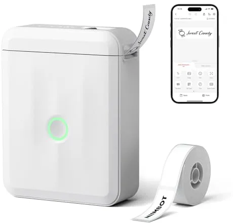 NIIMBOT D110 Mini etiquetadora con Etiquetas, Impresora de Etiquetas Bluetooth, aplicación versátil con más de 60 Caracteres y más de 1000 Iconos, para organizar el hogar, la Cocina, la Escuela y la