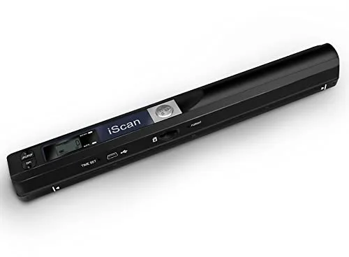 Escáner de Documentos portátil, Mini escáner de Fotos portátil 900 dpi, Varita de escaneo de Color A4 de Alta Velocidad, escáner portátil Recargable por USB, Incluye Tarjeta SD de 16 GB