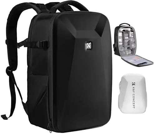 K&F CONCEPT Mochila para cámara Bolsa impermeable a prueba de golpes con compartimento para portátil de 16