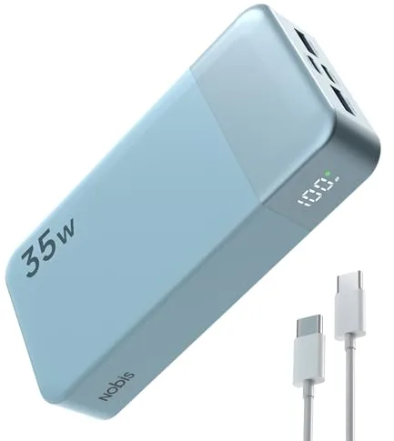 NOBIS Powerbank 20000mah,35W PD3.0 Batería Externa Carga Rapida,QC4.0 Bateria Portatil para MacBook,Phone 11 13 15 16 S23 S22,Airpods etc