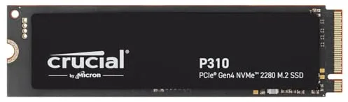 Crucial P310 SSD 500GB PCIe Gen4 NVMe M.2 2280, Disco Interno, hasta 6.600 MB/s, Compatible con Ordenador Portátil y de Sobremesa & Consolas de Juegos Portátiles - CT500P310SSD801