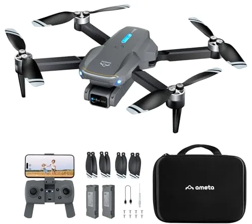 Ameta Drones con Camara 4K para Adultos, S20 Lite Dron para Niños Motor Brushless, Mini Drone FPV con 36min de Vuelo/Altitud Retención/Vuelo Círculo, Juguetes Regalo para Niños, Menos de 249g