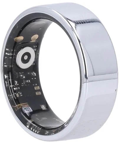 Rastreador de Salud con Anillo Inteligente, Anillos de Salud Portátiles con Seguimiento del Sueño, Anillos de Seguimiento de Actividad Física para Mujeres y Hombres, con Atención Remota (SILVER)
