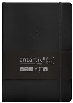Antartik CUADERNO CON GOMILLA NOTES TAPA BLANDA A5 HOJAS PUNTOS NEGRO 80 HOJAS 80 GR FSC