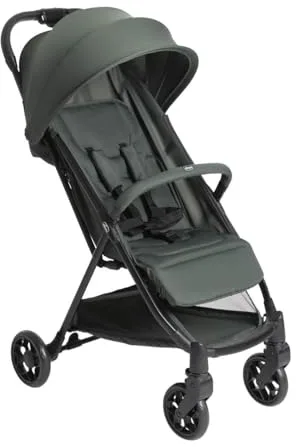 Chicco Urbino Silla de Paseo, Desde nascimiento hasta 22 Kg, Carrito Bebé, Plegado automatico con una sola mano, Compacto y Ligero, Capota con Protección UV50+, Respaldo Ajustable y Reclinable, Verde