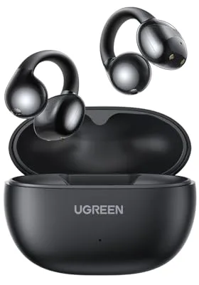 UGREEN HiTune S3 Auriculares Inalámbricos Bluetooth 5.4, Audifonos Deportivos Abiertos con Clip y Cancelación de Ruido ENC, 30H de Reproducción, Carga Rápida USB-C, Hi-Fi, IPX5 Impermeable, Negro