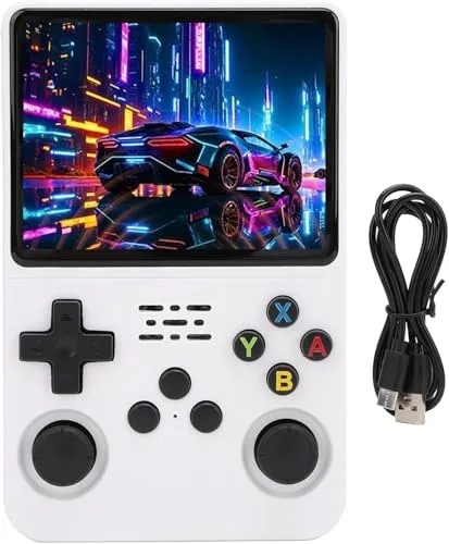 Tylatek Consola Retro Portátil R36S Blanca - Consola Portátil Compatible con Nintendo DS y PSP, RS36 - Experiencia de Juego Versátil con Nintendo Inspiración en Diseño y Funcionalidad