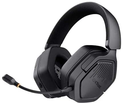 GXTrust 1493 Ravox Cascos Gaming Inalámbricos Bluetooth + 2.4GHz PS5 PS4 PC Switch Xbox Mobile, Altavoces 50mm, Batería de 70 Horas, Baja Latencia, Auriculares Inalámbricos Over-Ear, Negro