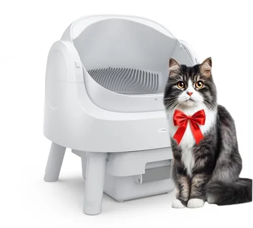 PetPivot Arenero Autolimpiable con Diseño Abierto y Gran Capacidad, Modos Automáticos y Manuales, Limpieza Rápida y Fácil de Palear, Ideal para Hogares con Varios Gatos