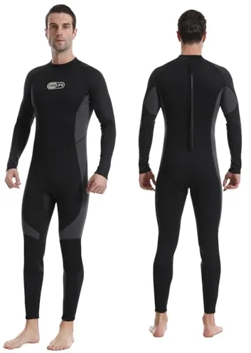 Glimilife Traje Neopreno Hombre Mujer, Traje de Neopreno Hombre Shorty/Full de 3MM Trajes de Neopreno Mujer de Cuerpo Completo en Agua fría Mantener Caliente para Bucear Surfear Snorkel Kayak