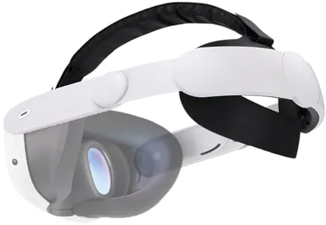 NK Correa para Gafas de Realidad Virtual, Compatible con Meta Quest 3S y Quest 3, Longitud Ajustable y Recubrimiento Acolchado - Color Blanco