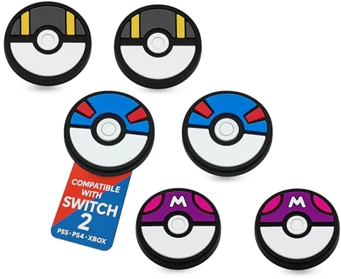 MatoSan® Tapas de Agarre para Palanca de Pulgar para Switch 2, Fundas de Silicona compatibles con Controladores Switch 2, empuñaduras ergonómicas Antideslizantes para el Pulgar (Version 3)