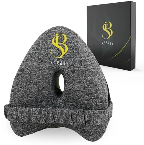 SB Almohada de Piernas Viscoelastica para Dormir de Lado Transpirable Lavable y Ortopedica | Cojin de Rodillas con Nucleo con Memoria para Soporte de Cadera y Rodillas con Cinta Sujecion a la pierna