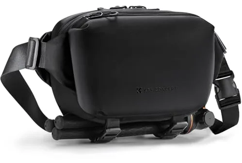 K&F CONCEPT Bolso Bandolera para cámara de Fotos, Impermeable Mochila fotográfica pequeña Casual Bolsa cámara Compatible con cámara SLR DSLR, Negro