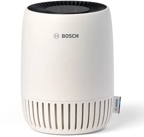 Bosch Air 500 Purificador de Aire - Elimina contaminantes, incluye filtro de aire y modo silencioso (< 25 dB(A)) - para habitaciones de hasta 23 m² - con puerto de carga USB-C - CADR: 100 m³/h