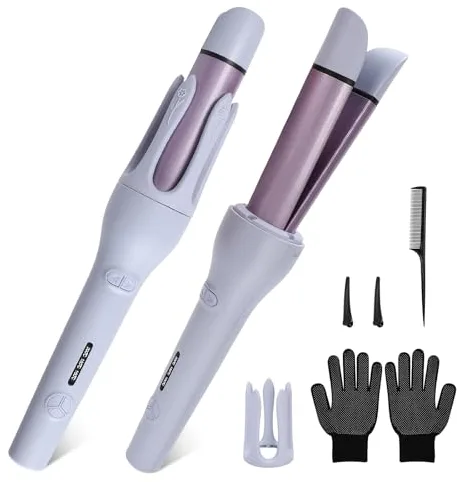 AraSyleon 32mm Rizador de Pelo Automático, 2en1 Rizadora y Plancha Pelo, Revestimiento Cerámico, 3 Temp(160℃-200℃), Calentamiento PTC y Peinados Duraderos