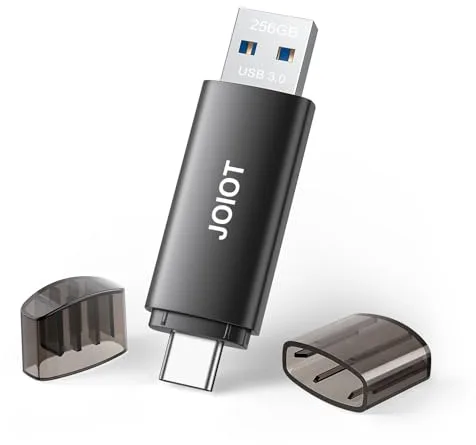 Memoria USB 256 GB 3.0 Pendrive USB C 3.0 2 en 1 Lápiz 128 GB OTG Memoria Stick Pen Drive para Android iPhone 15 iPad Teléfono PC Alta Velocidad Almacenamiento Datos Negro