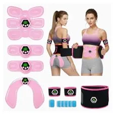 iWarmbase Electroestimulador Muscular - EMS Estimulador Muscular Abdominal, 6 Modos y 19 Intensidades, Tactical Electroestimulador Cuerpo Completo AB/Brazo/Pierna/Gluteos