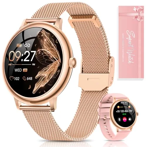 RUXINGX Reloj Inteligente Mujer, Redondo Elegante 1.19