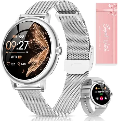 RUXINGX Reloj Inteligente Mujer, Redondo Elegante 1.19