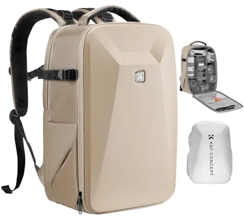 K&F CONCEPT Mochila para cámara Bolsa Impermeable a Prueba de Golpes con Compartimento para portátil de 16