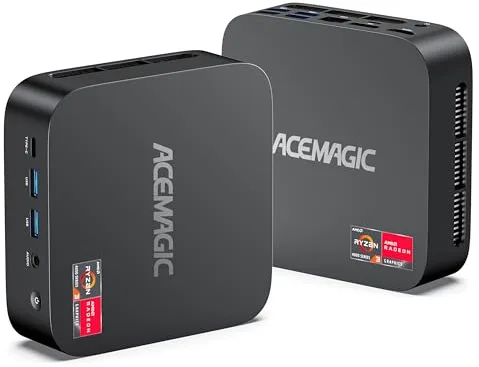ACEMAGIC Kron Mini K1 Mini PC, AMD Ryzen 4300U Windows 11 Pro Mini PC(4C/CT,3.7 GHz, Mejor 3500U/N150/N97), 16GB DDR4 512GB Mini Ordenador, Pantalla Triple 4K/ WIFI5, Educativo/Oficina/Audiovisual