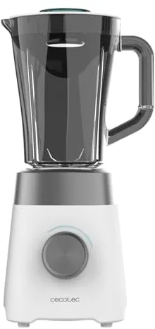 Cecotec Batidora de Vaso con Jarra de 1,5L Power Black Titanium 1300MAX W Pro. 1300W Potencia Máxima, 20000RPM, Cuchillas 4 Hojas de Titanio, 2 Velocidades + Función Pulse, Pica Hielo Fácil